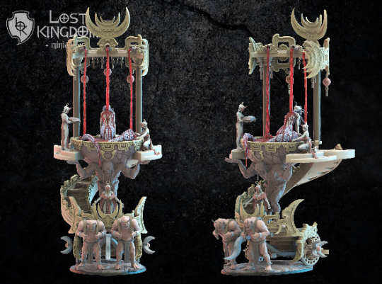Lost Kingdom dark elf blood shrine 3D PRINTED MINIATURES