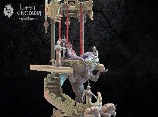 Lost Kingdom dark elf blood shrine 3D PRINTED MINIATURES