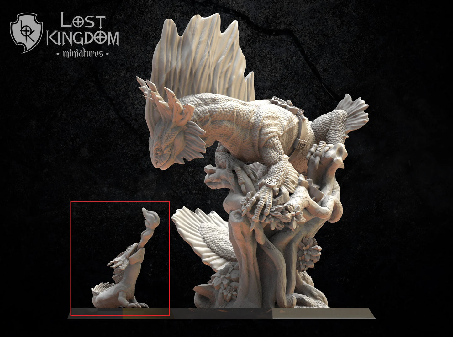 Lost Kingdom lizardmen skink salamander 'C' 3D PRINTED MINIATURES