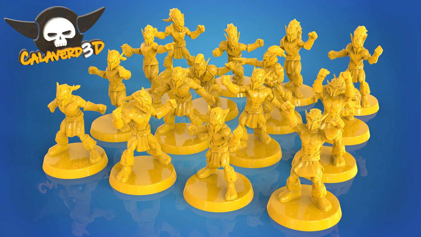 Fantasy football full team high elves from Calaverd3D 3D PRINTED MINIATURES