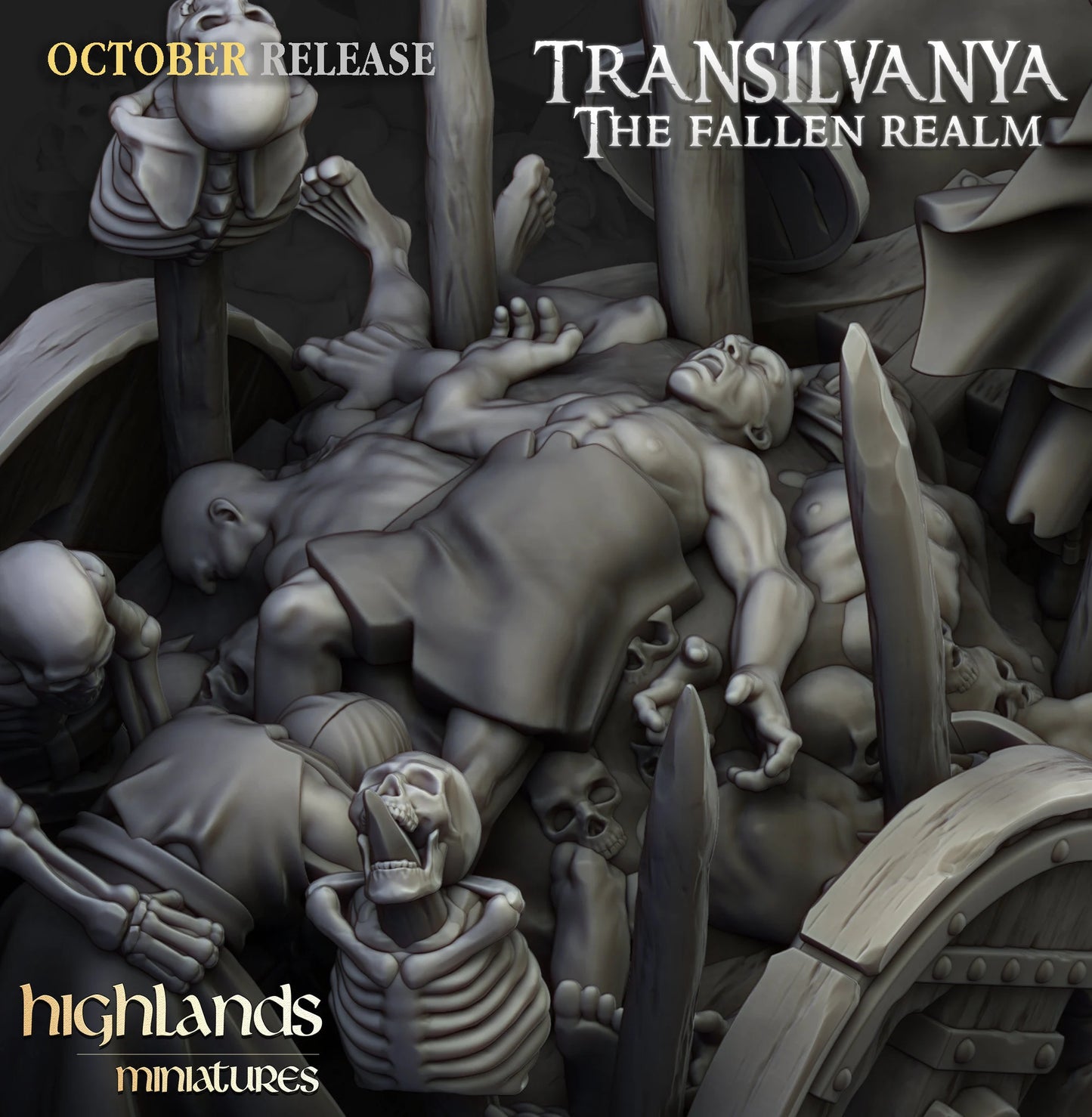 Undead Corpse Cart from Highland miniatures 3D PRINTED MINIATURES