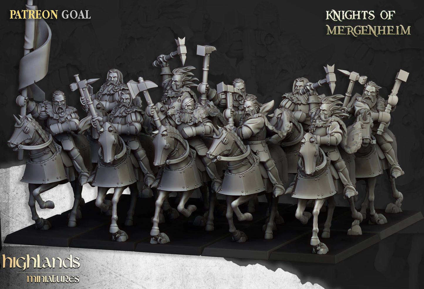 Knights of the wolf x10 from Highland miniatures 3D PRINTED MINIATURES