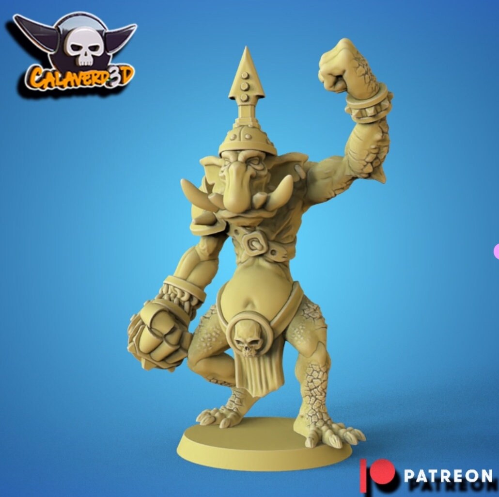 Calaverd3d Fantasy football Troll 3D PRINTED MINIATURES