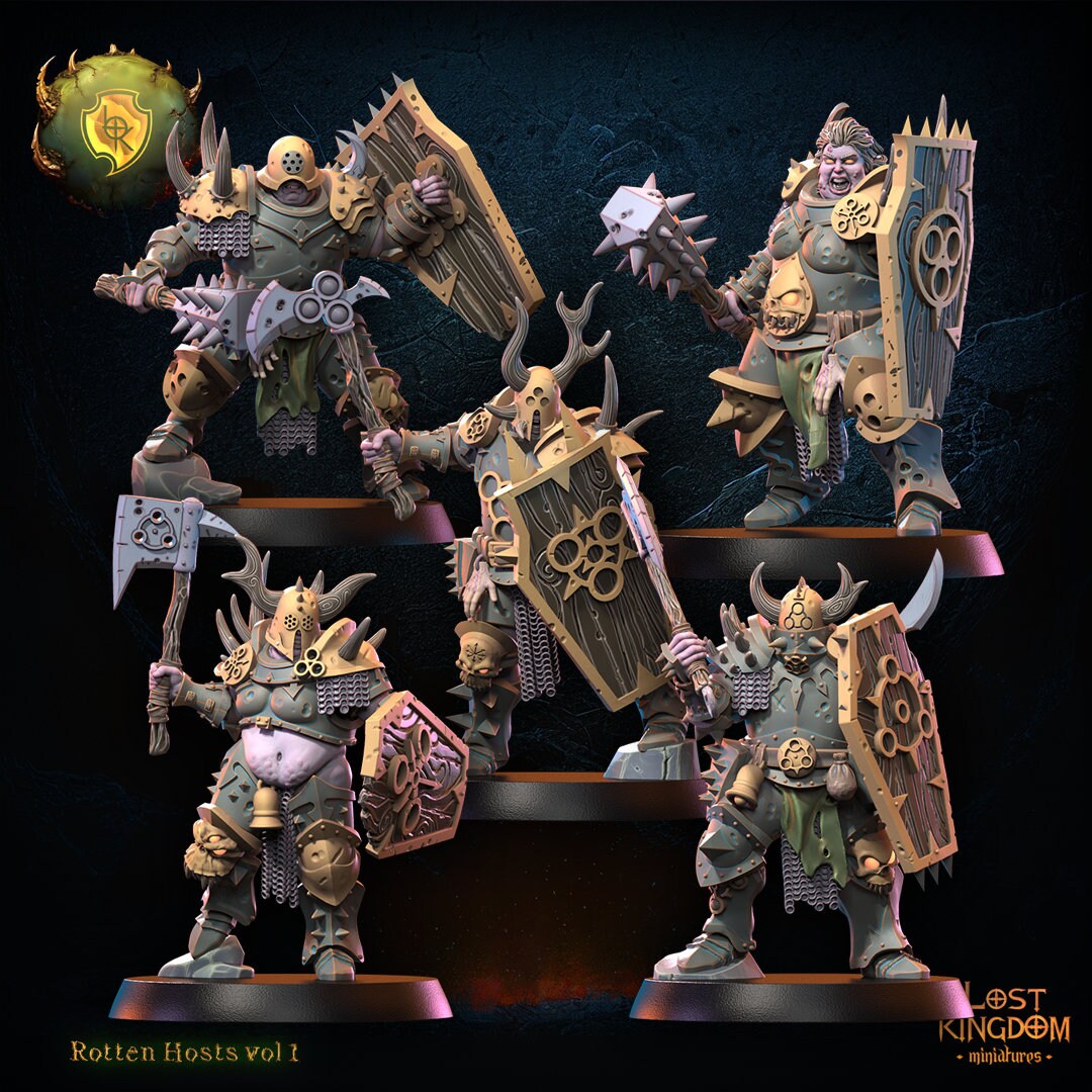 Lost Kingdom chaotic plague warriors x10 3D PRINTED MINIATURES