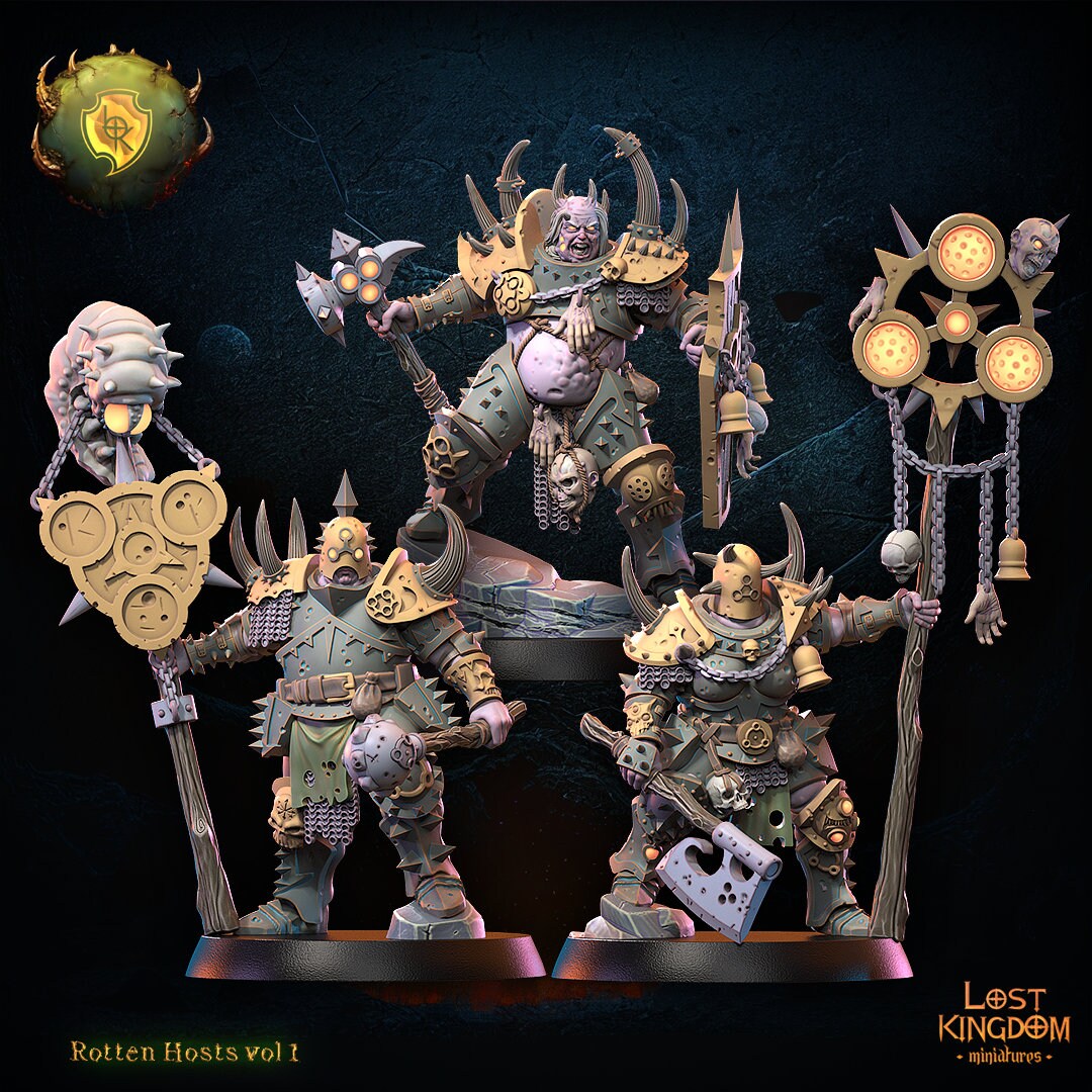 Lost Kingdom chaotic plague warriors x10 3D PRINTED MINIATURES