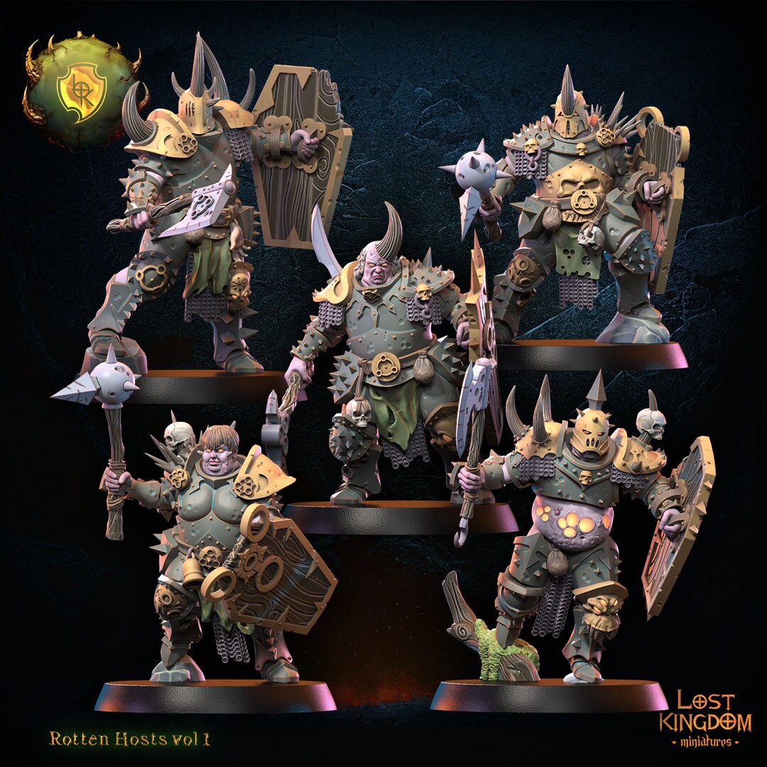 Lost Kingdom chaotic plague warriors x10 3D PRINTED MINIATURES
