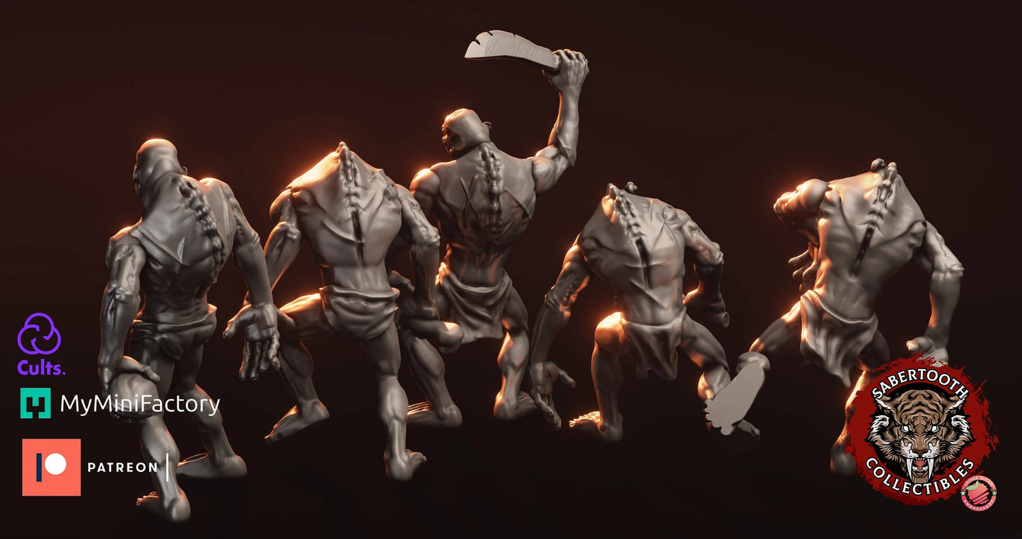 Undead ghouls x20 from Sabertooth collectibles 3D PRINTED MINIATURES