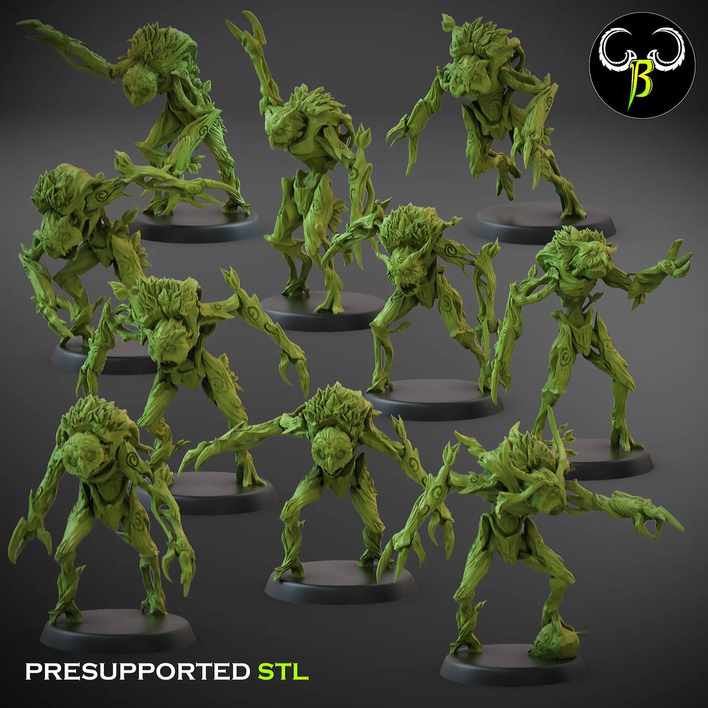 feral spirit treekin x10  from Clay Beast Creation 3D PRINTED MINIATURES