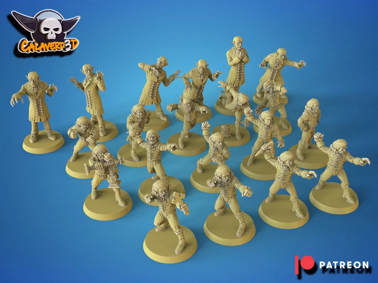 Fantasy football full team NEW Vampires from Calaverd3D 3D PRINTED MINIATURES