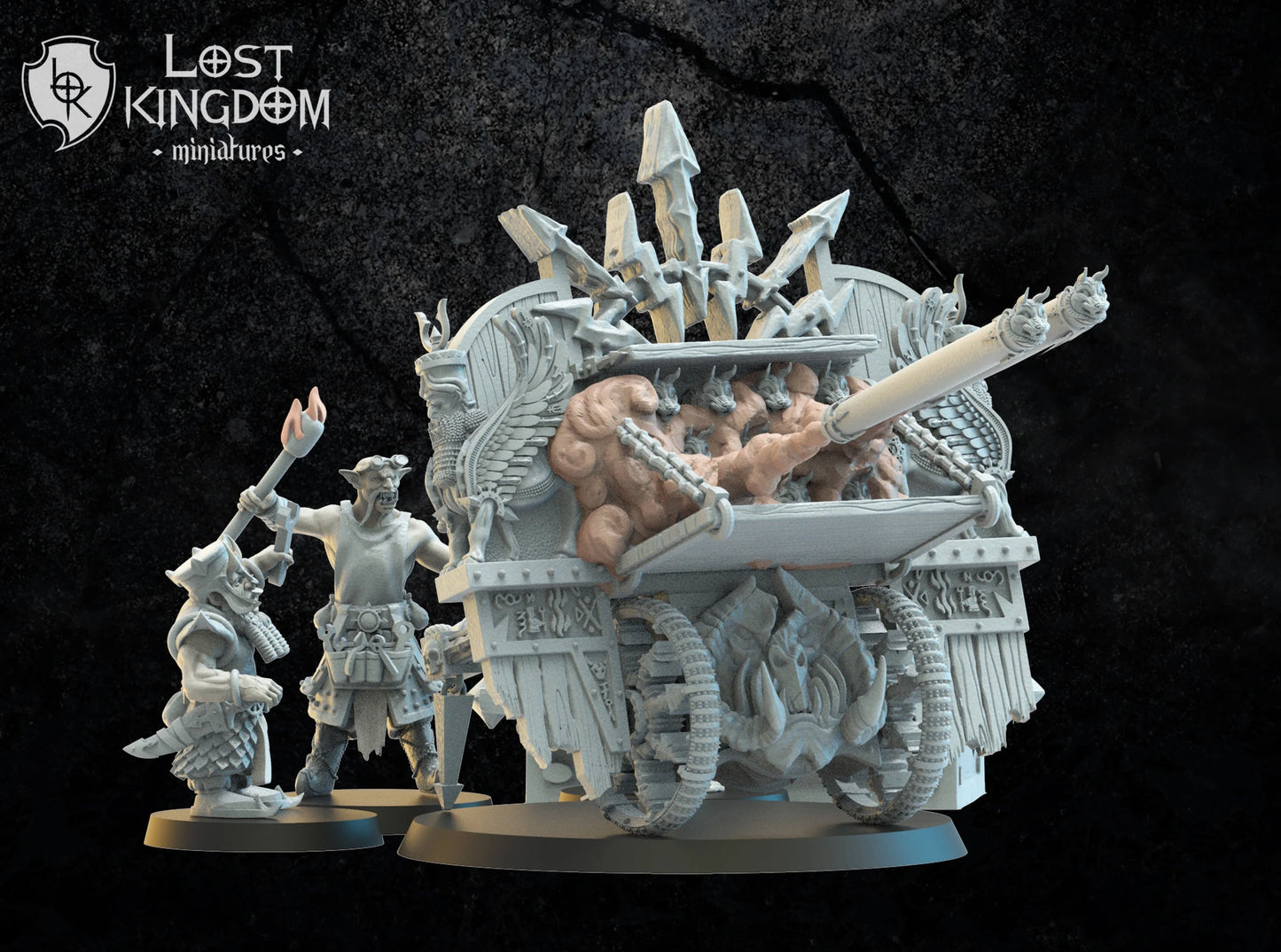 Lost Kingdom Infernal Dwarves rocket artillery 'B' 3D PRINTED MINIATURES