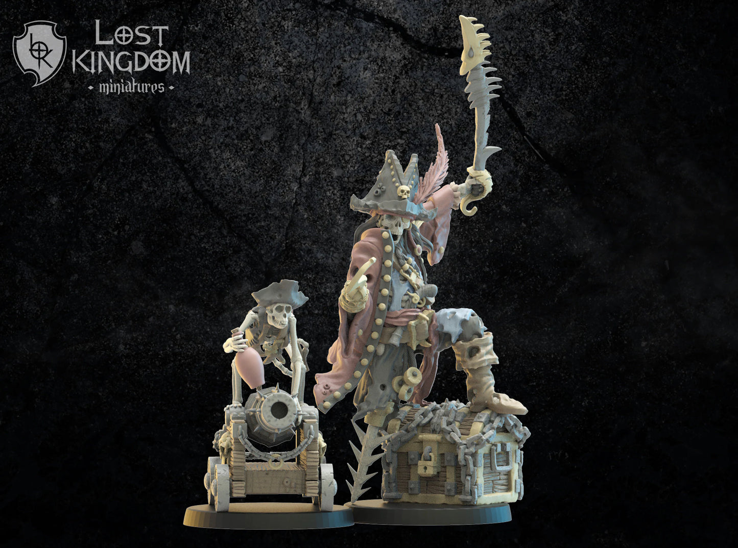 Lost Kingdom Undead pirate captain 3D PRINTED MINIATURES