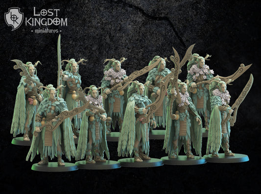 Lost Kingdom Miniatures wood elf swordsmen inc command 3D PRINTED MINIATURES