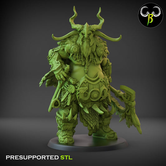 Ogre Warlord from Clay Beast Creation 3D PRINTED MINIATURES