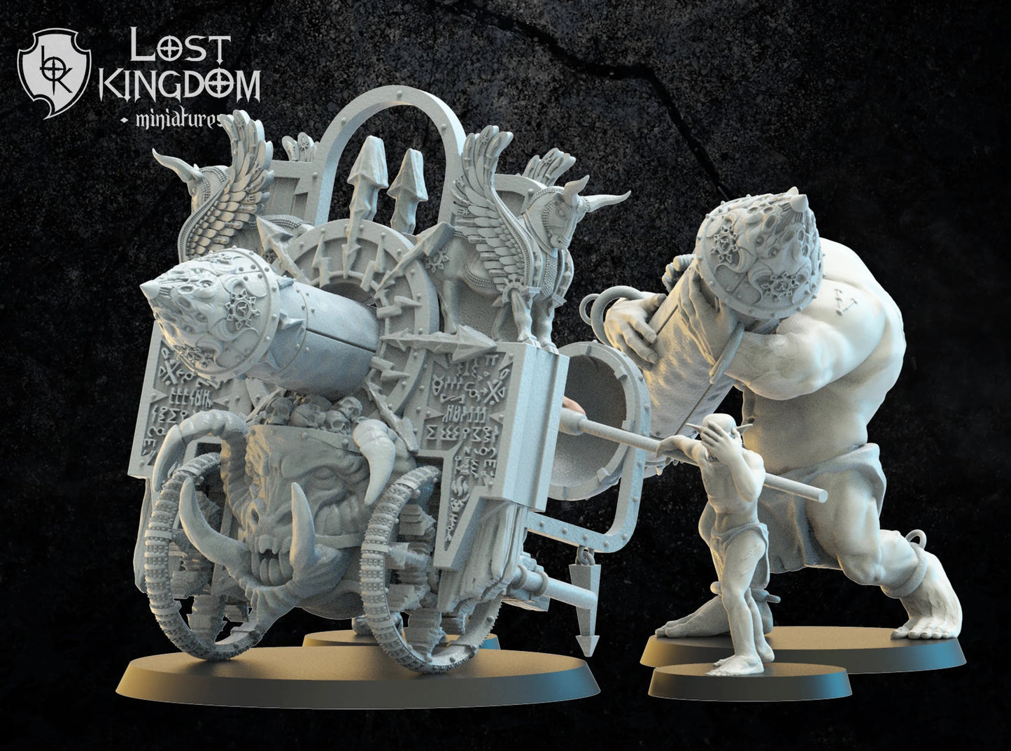 Lost Kingdom Infernal Dwarves rocket artillery 'A' 3D PRINTED MINIATURES