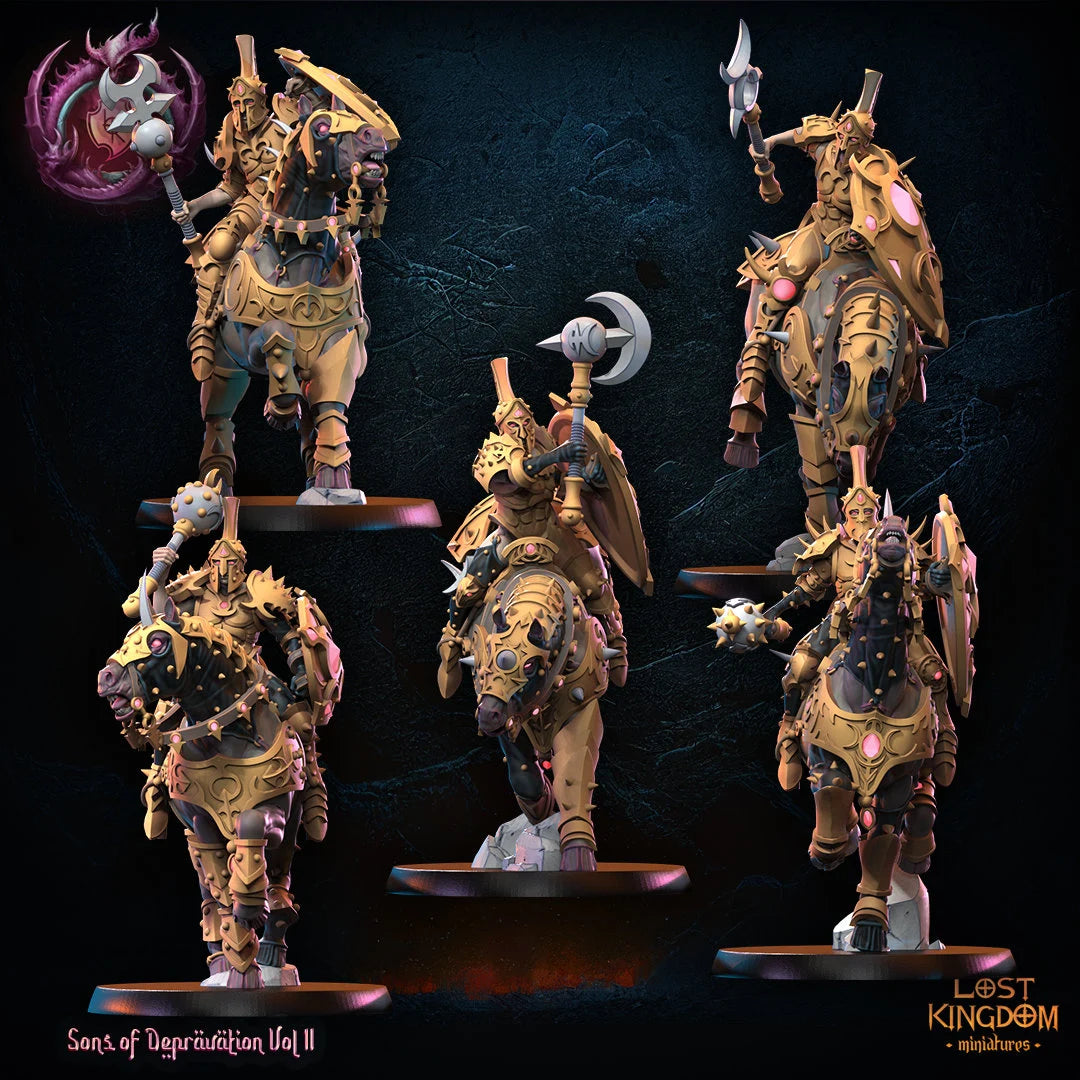 Lost Kingdom chaotic lust knights x5 3D PRINTED MINIATURES