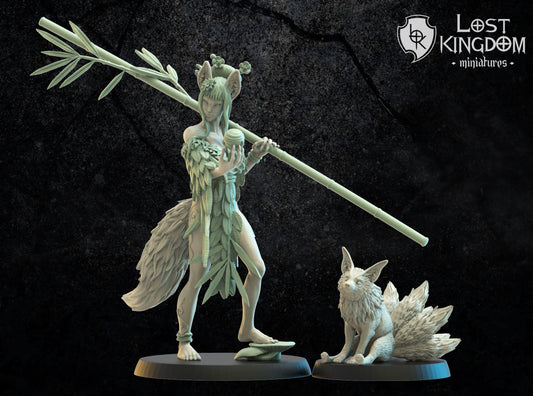 Lost Kingdom Miniatures wood elf kitsune hero 3D PRINTED MINIATURES