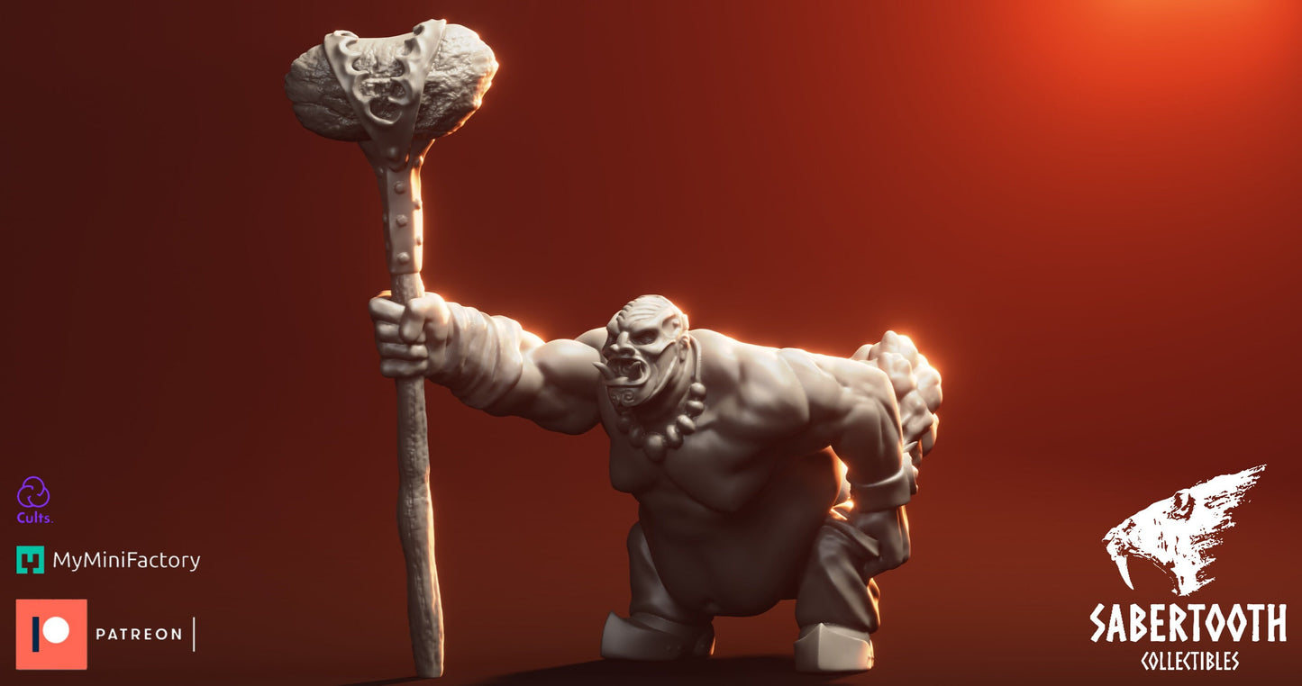 Ogre fire farter from Sabertooth collectibles 3D PRINTED MINIATURES