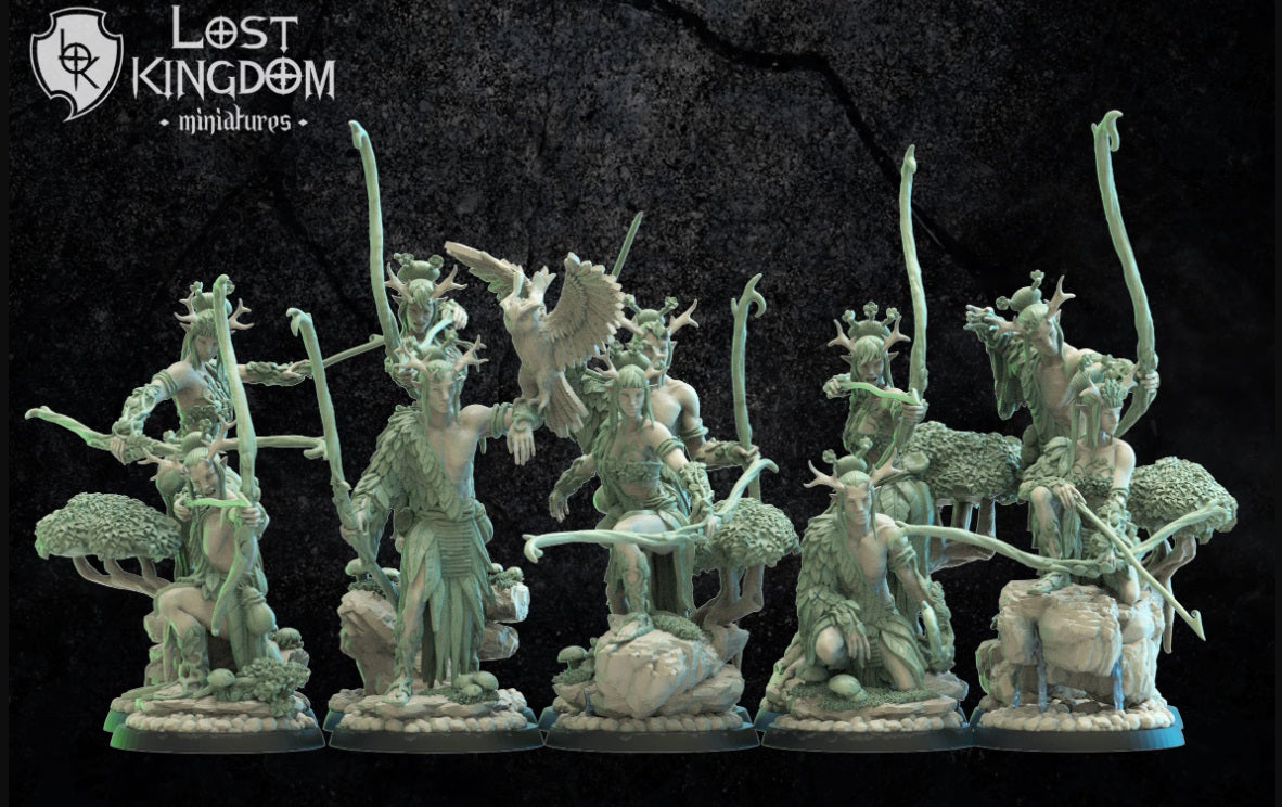 Lost Kingdom Miniatures wood elf archers x10 3D PRINTED MINIATURES