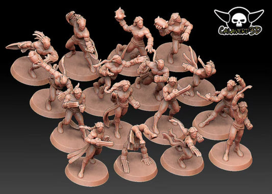 Fantasy football full team Vegan elves from Calaverd3D 3D PRINTED MINIATURES