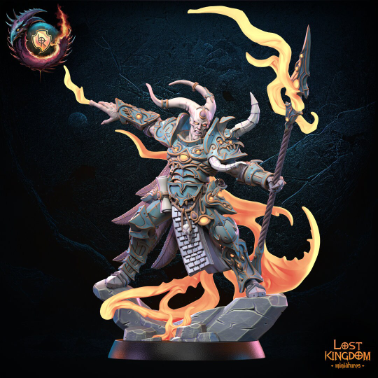 Lost Kingdom chaotic change lord on foot  3D PRINTED MINIATURES