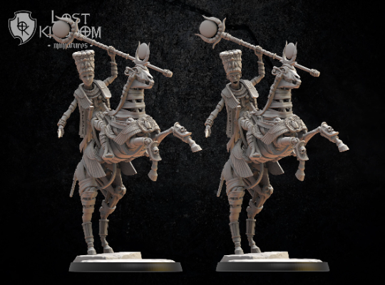 Lost Kingdom Undead mounted sorceress 3D PRINTED MINIATURES