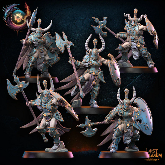 Lost Kingdom chaotic change warriors with halberd x10 3D PRINTED MINIATURES