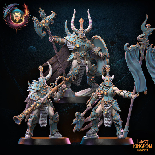 Lost Kingdom chaotic change warriors with halberd x10 3D PRINTED MINIATURES