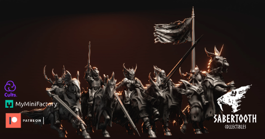 Undead vampire knights x5 from Sabertooth collectibles 3D PRINTED MINIATURES