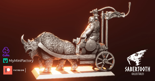 ogre chariot from Sabertooth collectibles 3D PRINTED MINIATURES