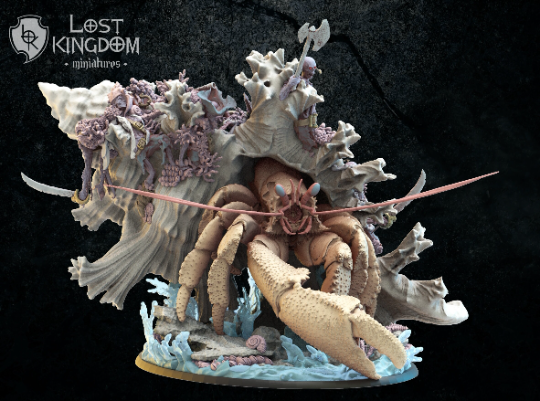 Lost Kingdom Undead pirate hermit crab 3D PRINTED MINIATURES