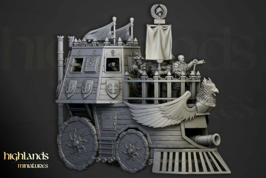 iron opinicus War Wagon from Highland miniatures 3D PRINTED MINIATURES