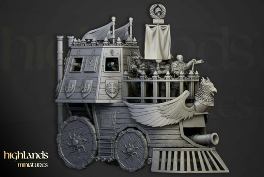 iron opinicus War Wagon from Highland miniatures 3D PRINTED MINIATURES