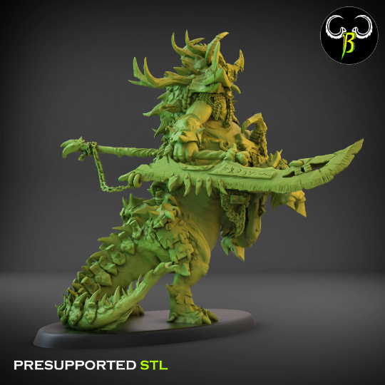 Beastmen dragon ogres Lord from Clay Beast Creation 3D PRINTED MINIATURES