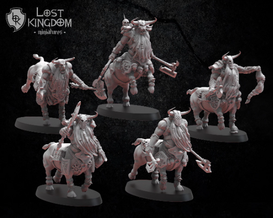 Lost Kingdom Infernal Dwarves bulthaur unit x5 3D PRINTED MINIATURES