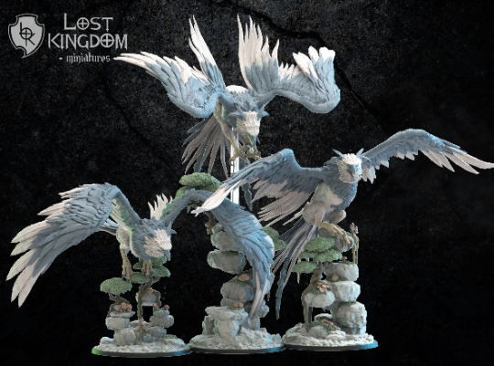 Lost Kingdom Miniatures wood elf giant Eagles x3 3D PRINTED MINIATURES