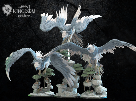 Lost Kingdom Miniatures wood elf giant Eagles x3 3D PRINTED MINIATURES