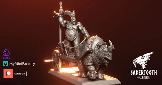 ogre chariot from Sabertooth collectibles 3D PRINTED MINIATURES