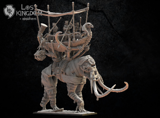 Lost Kingdom Undead war elephant 3D PRINTED MINIATURES