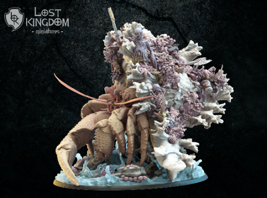 Lost Kingdom Undead pirate hermit crab 3D PRINTED MINIATURES