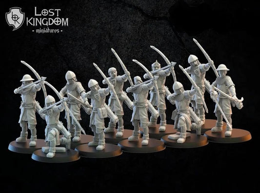 Lost Kingdom Kingdom of Mercia, bowmen x10 3D PRINTED MINIATURES