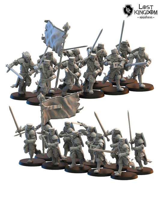 Lost Kingdom Kingdom of Mercia, rangers on foot x10 3D PRINTED MINIATURES