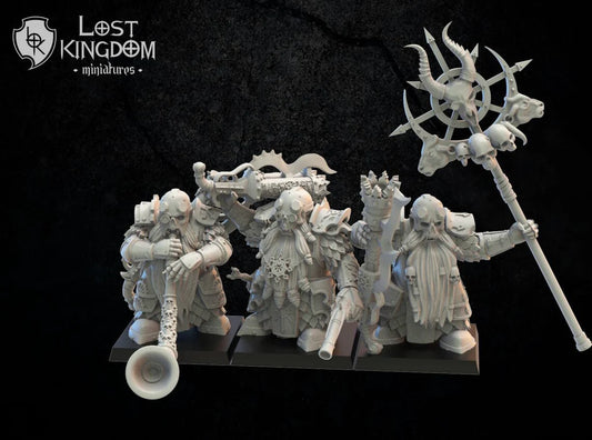 Lost Kingdom Infernal Dwarves blunderbuss command 3D PRINTED MINIATURES