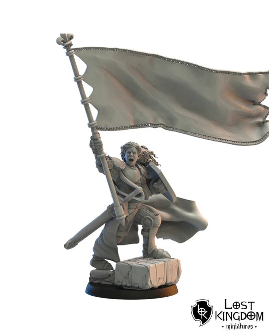 Lost Kingdom Kingdom of Mercia, Standard bearer on foot 3D PRINTED MINIATURES