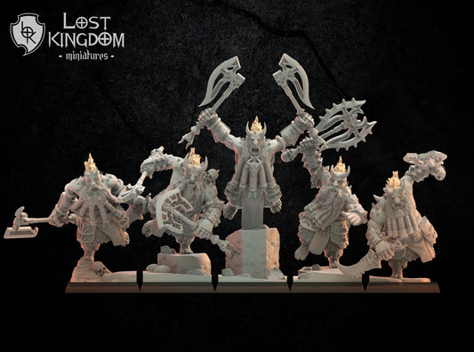 Lost Kingdom Infernal Dwarves Berserkers x10 3D PRINTED MINIATURES