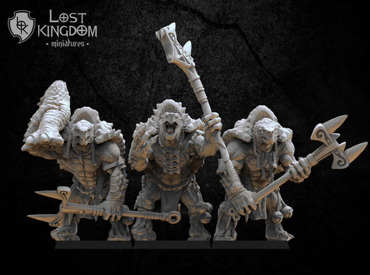 Lost Kingdom lizardmen krox 3x  3D PRINTED MINIATURES