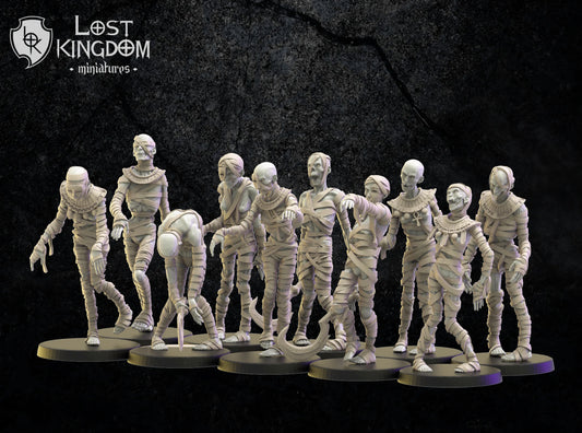 Lost Kingdom Undead mummies x10 3D PRINTED MINIATURES