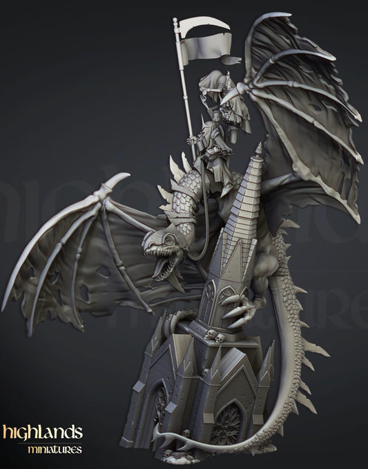 Wraith on winged beast from Highland miniatures 3D PRINTED MINIATURES