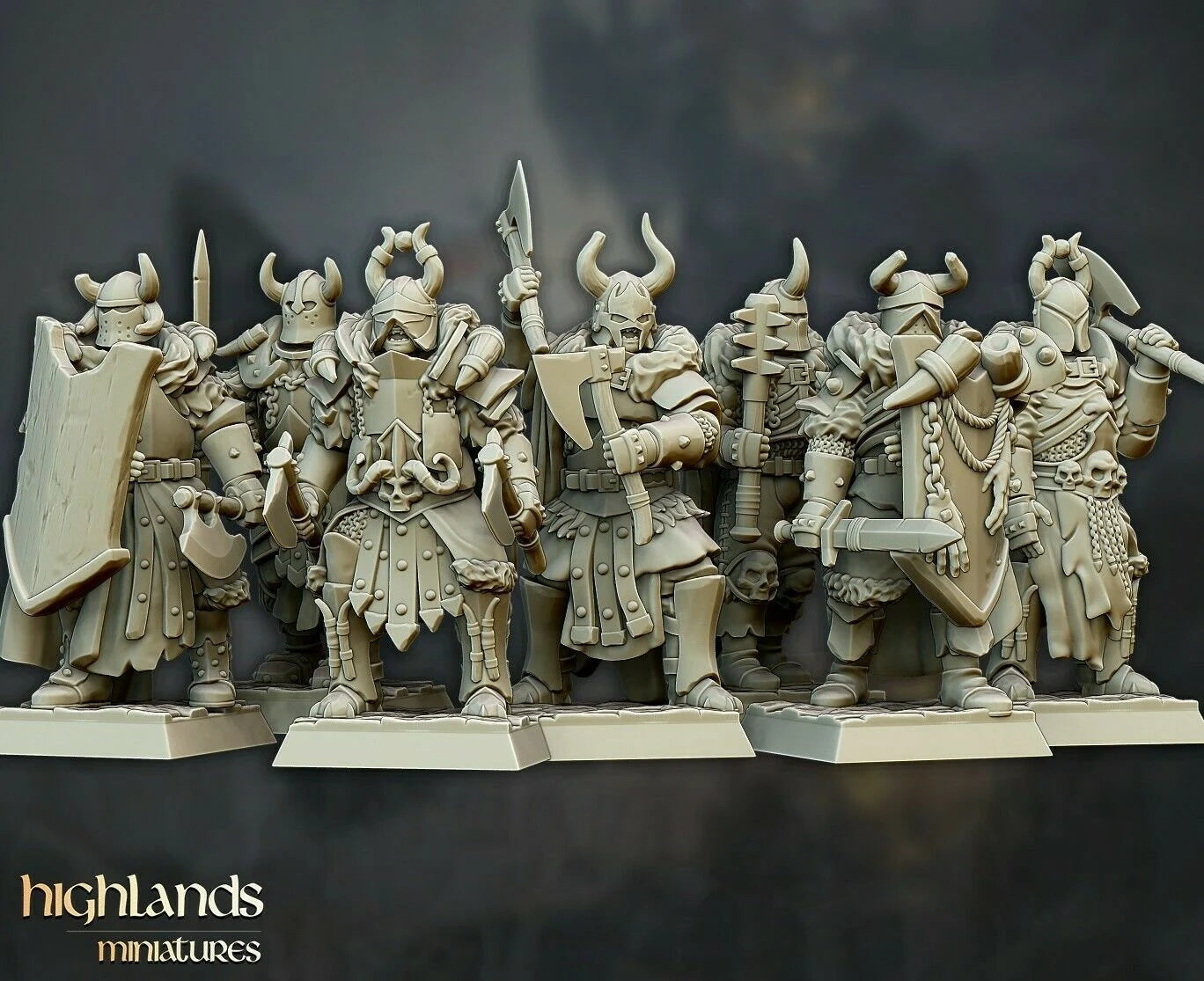 Chaos warrior unit x10 from Highland miniatures 3D PRINTED MINIATURES