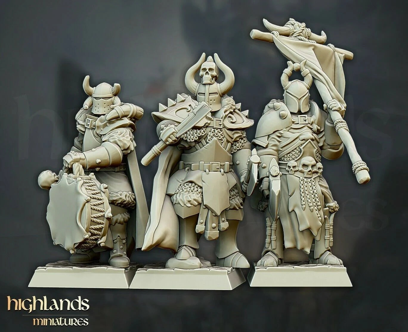 Chaos warrior unit x10 from Highland miniatures 3D PRINTED MINIATURES