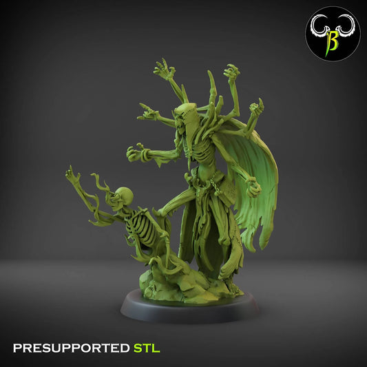 Undead Necromancer liche from Clay Beast Creation 3D PRINTED MINIATURE